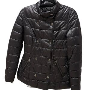 Y2K/2014 Victoria Secret Puffer Jacket, Black Small, EUC! Cinched Back, Zip/Snap